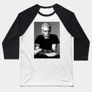 Anthony Bourdain Mode Black Baseball T-Shirt